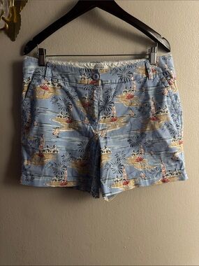 crown & ivy Light Blue Nautical Island Print Men's Shorts